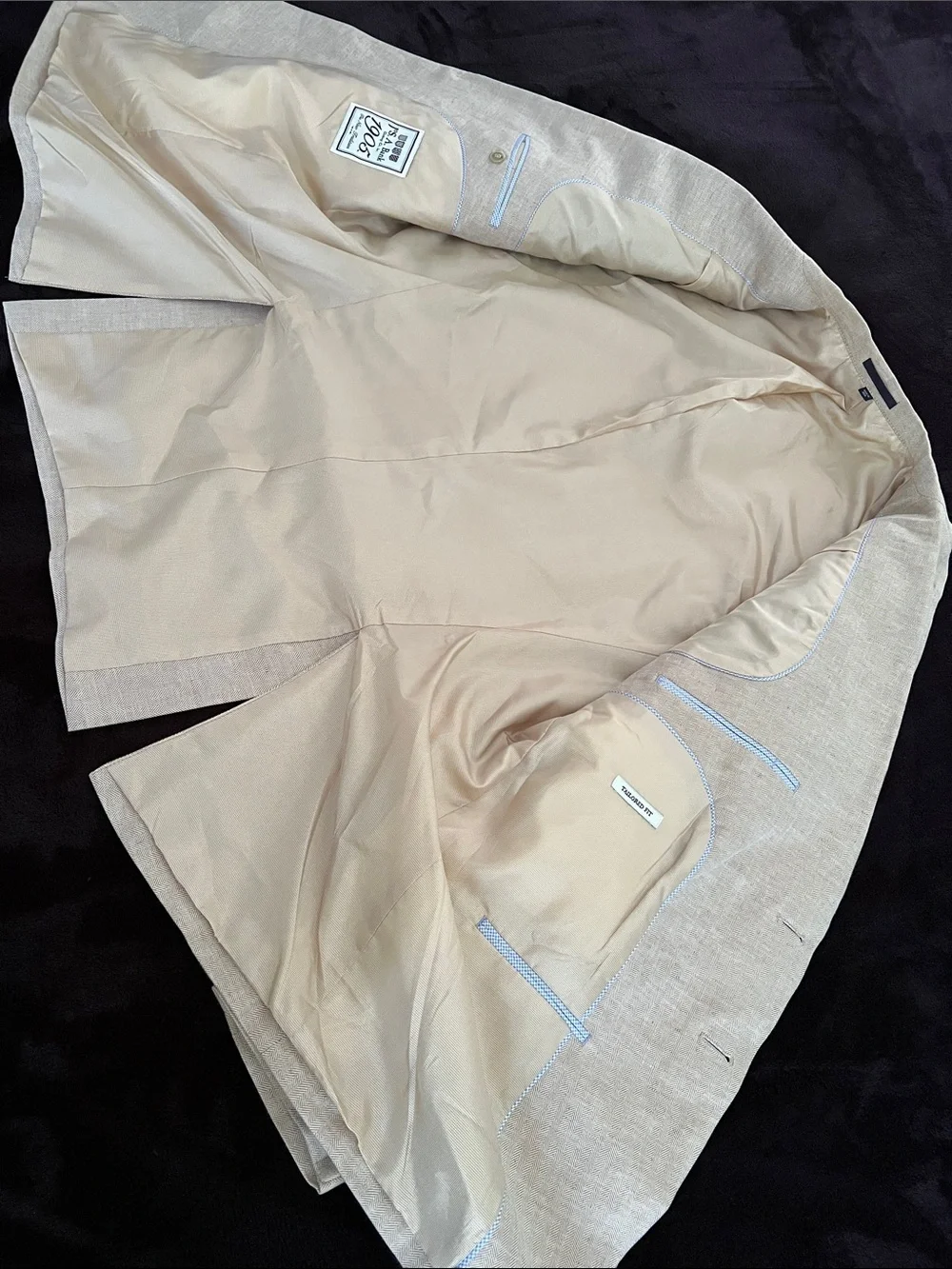 Jos A. Banks Beige Linen & Cotton blazer